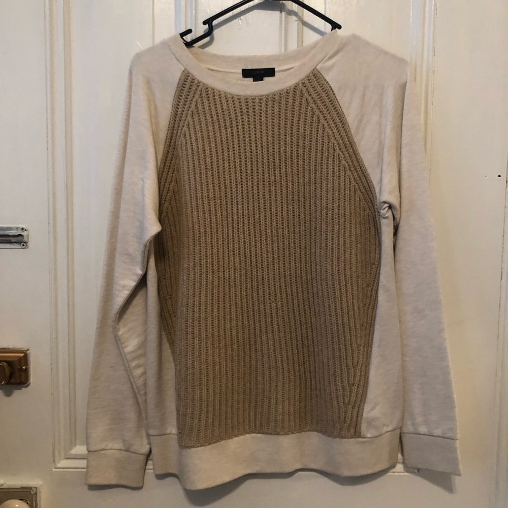 JCREW Crew sweater with woven front